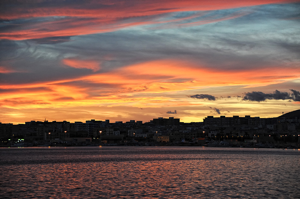 Tramonto di fuoco a Manfredonia