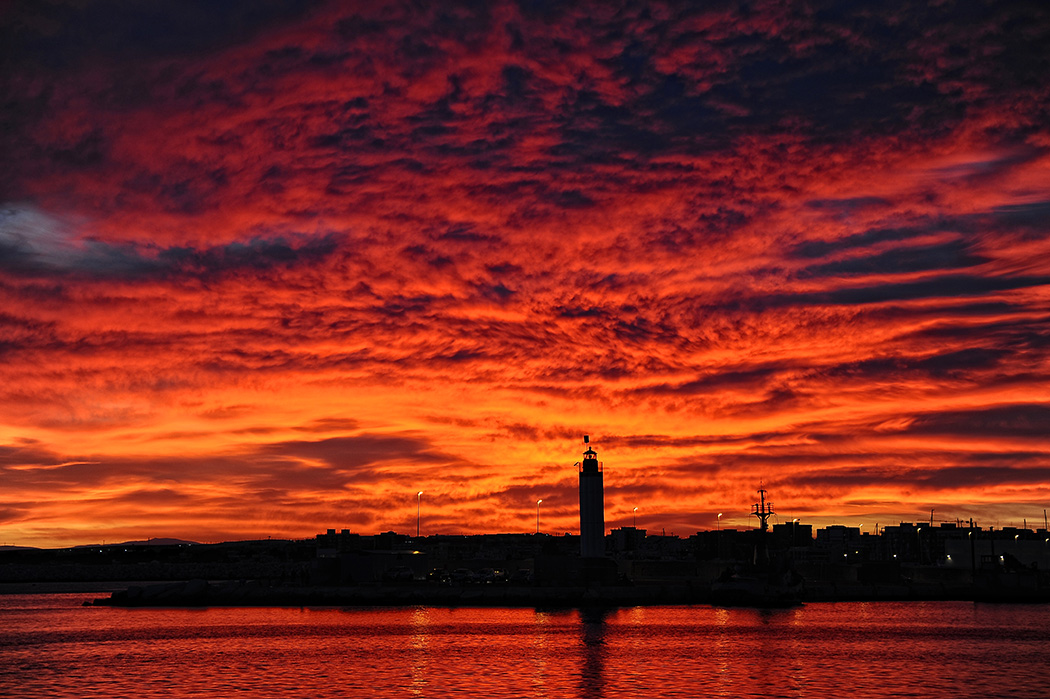 Tramonto di fuoco a Manfredonia