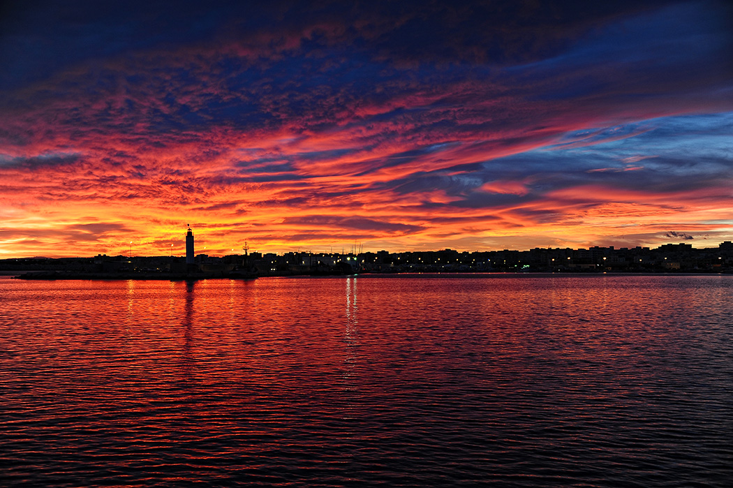 Tramonto di fuoco a Manfredonia