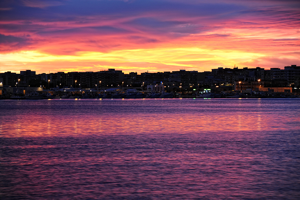 Tramonto di fuoco a Manfredonia